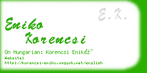 eniko korencsi business card